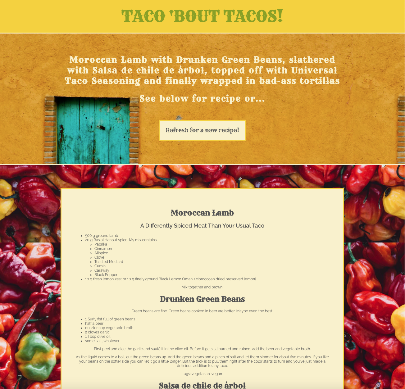 Taco Recipe Site